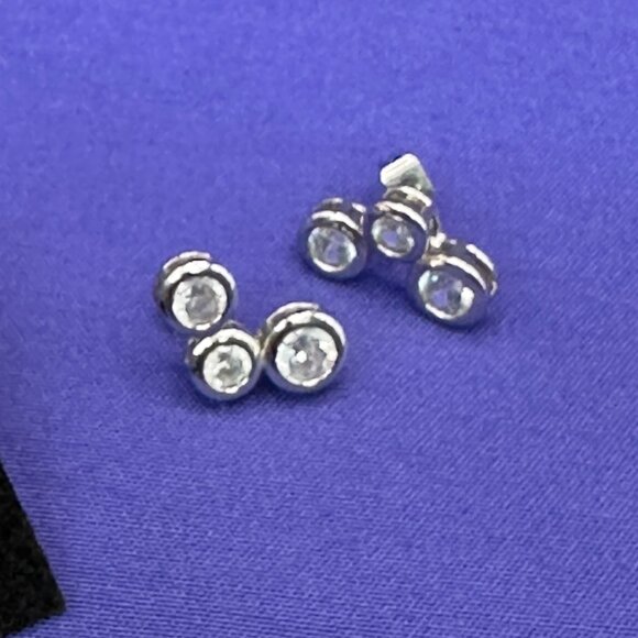I.N.C Crystal Snowman Post Earrings Set On Original Card - Picture 5 of 11